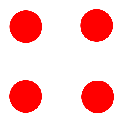 4 red dots domino 