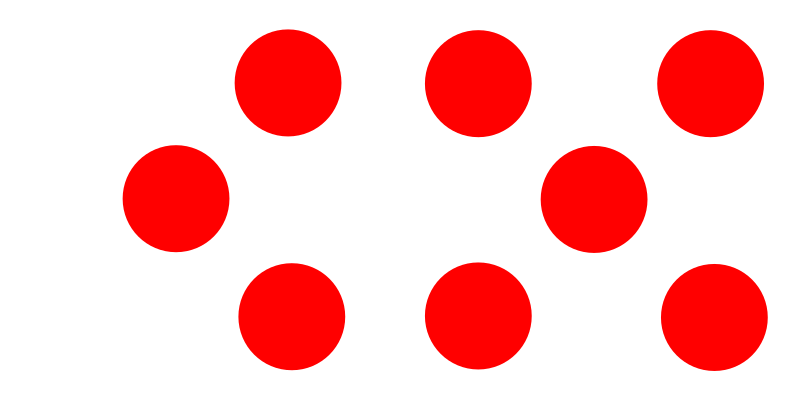 8 red dots domino 