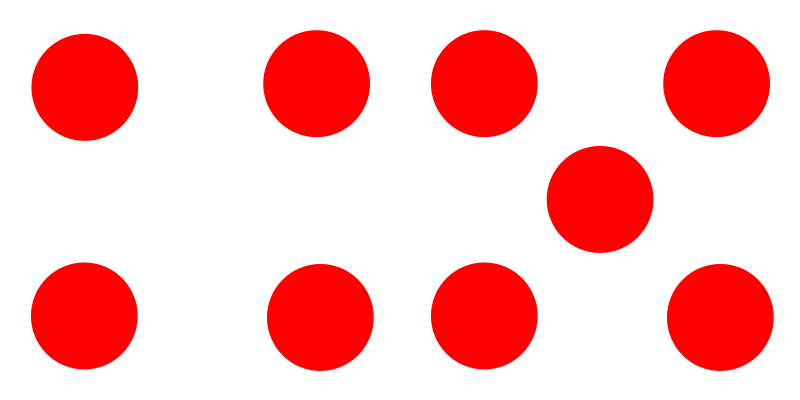 9 red dots domino 